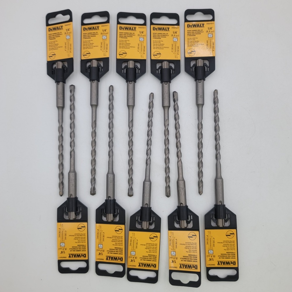 10pc DEWALT DWAF5417 1/4 In SDS Plus Rotary Hammer Masonry Drill Bit 6 In Length